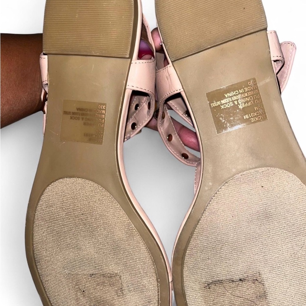 Steve Madden Blush Pearl-Embellished Sandals - Picture 3 of 5